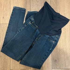Skinny maternity jeans dark wash